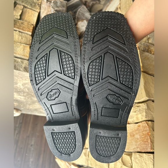 Mens Western 2 tone Brown Cowboy leather Boots w/square toeSz-30 (US 11.5) locBB - Picture 10 of 12